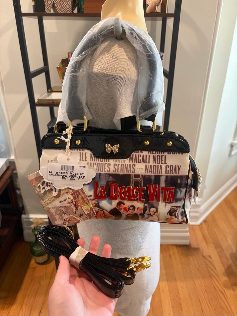 NWT La Dolce Vita Graphic Satchel Bag